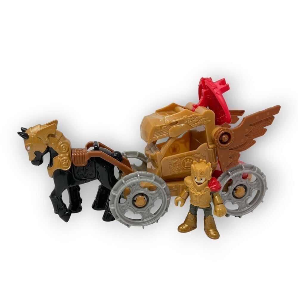Fisher-Price Imaginext Eagle Talon Castle Royal Battle Wagon Horse & Knight